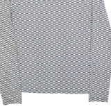 REISS Bowen Womens Printed Top Black Long Sleeve Spotted L