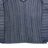 HUGO BOSS Womens Top Blue V-Neck Long Sleeve Striped L