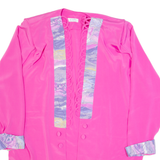 ENIS Womens Kimono Blouse Pink Long Sleeve 90s XL