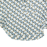 ZARA WOMAN Womens Printed Blouse Cream Long Sleeve Crazy Pattern M