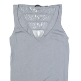 TED BAKER Womens Vest Grey V-Neck Sleeveless Wool L