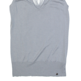 TED BAKER Womens Vest Grey V-Neck Sleeveless Wool L
