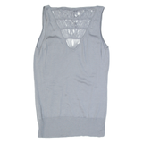 TED BAKER Womens Vest Grey V-Neck Sleeveless Wool L