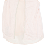 MASSIMO DUTTI Womens Vest Pink Sleeveless Linen M