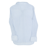 ZARA Womens Shirt Blue Collared Long Sleeve S