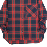 ZARA TRAFALUC Womens Printed Shirt Red Collared Long Sleeve Check S