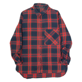 ZARA TRAFALUC Womens Printed Shirt Red Collared Long Sleeve Check S