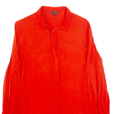 MASSIMO DUTTI Womens Shirt Red Collared Long Sleeve L