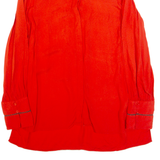 MASSIMO DUTTI Womens Shirt Red Collared Long Sleeve L