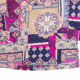 MONSOON Womens Printed Top Pink Long Sleeve Crazy Pattern M