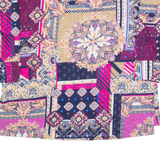 MONSOON Womens Printed Top Pink Long Sleeve Crazy Pattern M