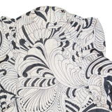 TED BAKER Womens Printed Blouse Pink High Neck Long Sleeve Crazy Pattern M