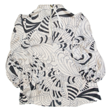 TED BAKER Womens Printed Blouse Pink High Neck Long Sleeve Crazy Pattern M