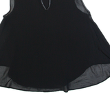 ZARA BASIC Sheer Womens Vest Black Sleeveless S