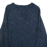 MONSOON Womens Printed Blouse Blue V-Neck Long Sleeve Paisley UK 12