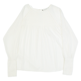 ZARA BASIC Womens Blouse Cream Long Sleeve S