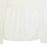 ZARA BASIC Womens Blouse Cream Long Sleeve S