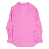 ZARA Womens Shirt Pink Collared Long Sleeve M