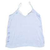 ZARA BASIC Oversized Womens Camisole Top Blue V-Neck Sleeveless Striped XS