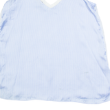 ZARA BASIC Oversized Womens Camisole Top Blue V-Neck Sleeveless Striped XS