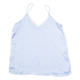 ZARA BASIC Oversized Womens Camisole Top Blue V-Neck Sleeveless Striped XS