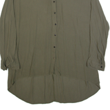 ZARA WOMAN Womens Shirt Green Collared Long Sleeve M