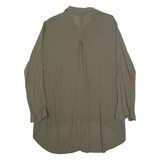 ZARA WOMAN Womens Shirt Green Collared Long Sleeve M
