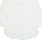 ZARA BASIC Womens Shirt White V-Neck Long Sleeve S