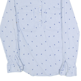 ZARA BASIC Womens Printed Shirt Blue Collared Long Sleeve Striped S
