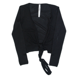 DIESEL Womens Kimono Blouse Black Long Sleeve S