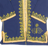 Eastern Inspired Womens Plain Shirt Blue 3/4 Sleeve S