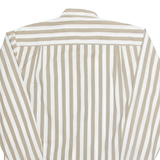 FORMEL 1 Mens Shirt Brown Striped Long Sleeve L