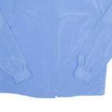 DEL MOD Womens Plain Shirt Blue Long Sleeve L