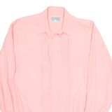 UPTOWN Mens Plain Shirt Pink Long Sleeve L
