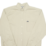 FACONNNABLE Mens Plain Shirt Beige Long Sleeve M