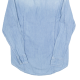 G-STAR RAW Mens Plain Shirt Blue Long Sleeve M