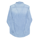 G-STAR RAW Mens Plain Shirt Blue Long Sleeve M