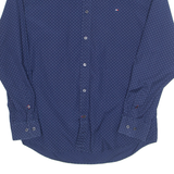 TOMMY HILFIGER Mens Shirt Blue Diamond Long Sleeve XL