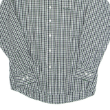 PIERRE CARDIN Mens Shirt Black Check Long Sleeve L