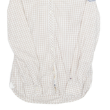TOMMY HILFIGER Womens Shirt Beige Check Long Sleeve UK 8