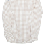 TOMMY HILFIGER Womens Shirt Beige Check Long Sleeve UK 8