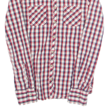 TOMMY HILFIGER Womens Shirt Red Check Long Sleeve S