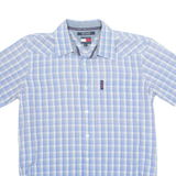 TOMMY JEANS Mens Shirt Blue Check L