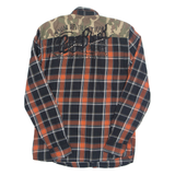 GUESS Womens Shirt Orange Check Long Sleeve UK 16