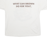 CHASE AUTHENTICS NASCAR What Can Brown Do For You? Tim Brown 44 Mens T-Shirt White USA XL