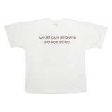CHASE AUTHENTICS NASCAR What Can Brown Do For You? Tim Brown 44 Mens T-Shirt White USA XL