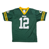 NFL Green Bay Packers 12 Rodgers Boys Jersey Green USA V-Neck XL