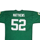 NFL Green Bay Packers 52 Matthews Mens Jersey Green USA V-Neck XL