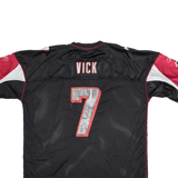 NFL Atlanta Falcons 7 Vick Mens Jersey Black USA V-Neck 2XL