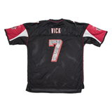 NFL Atlanta Falcons 7 Vick Mens Jersey Black USA V-Neck 2XL